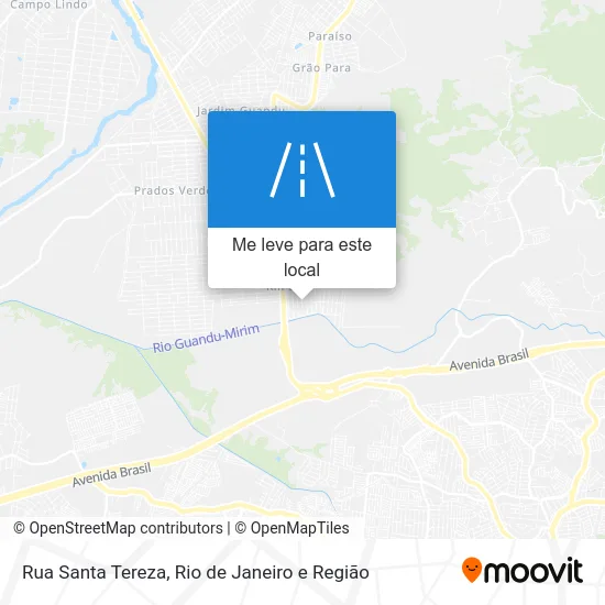 Rua Santa Tereza mapa