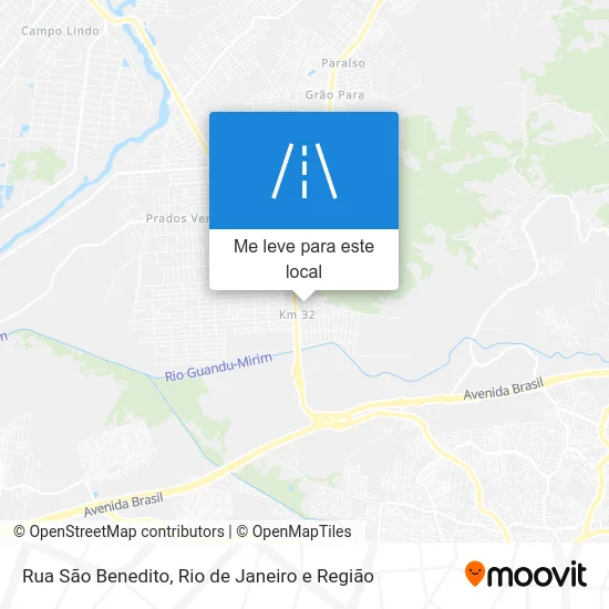 Rua São Benedito mapa