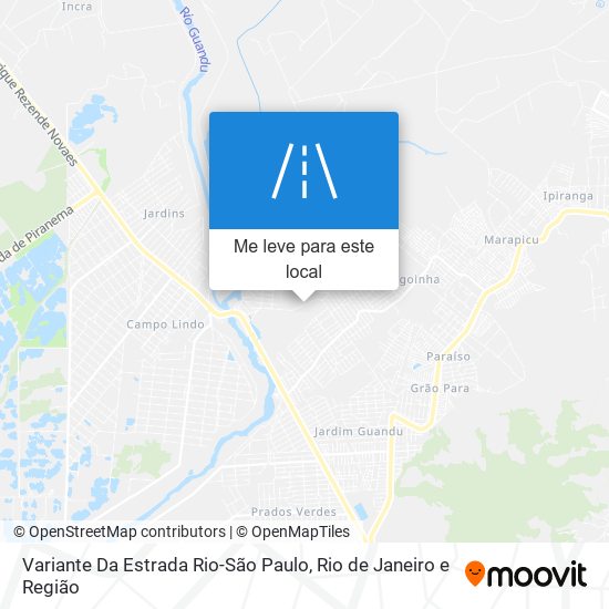 Variante Da Estrada Rio-São Paulo mapa