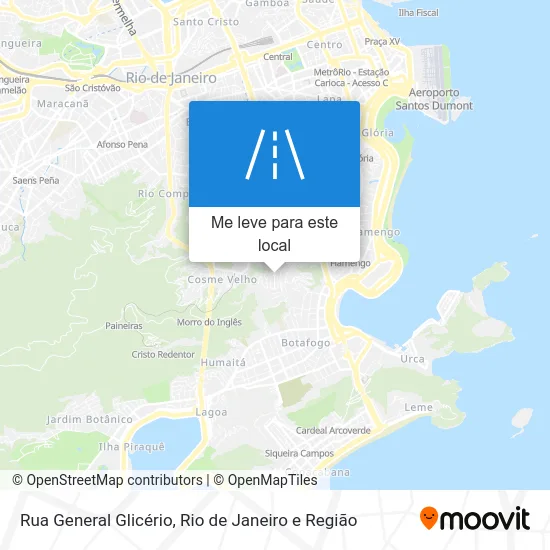 Rua General Glicério mapa