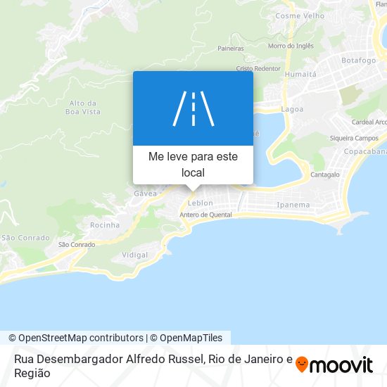 Rua Desembargador Alfredo Russel mapa