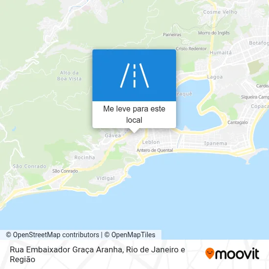 Rua Embaixador Graça Aranha mapa