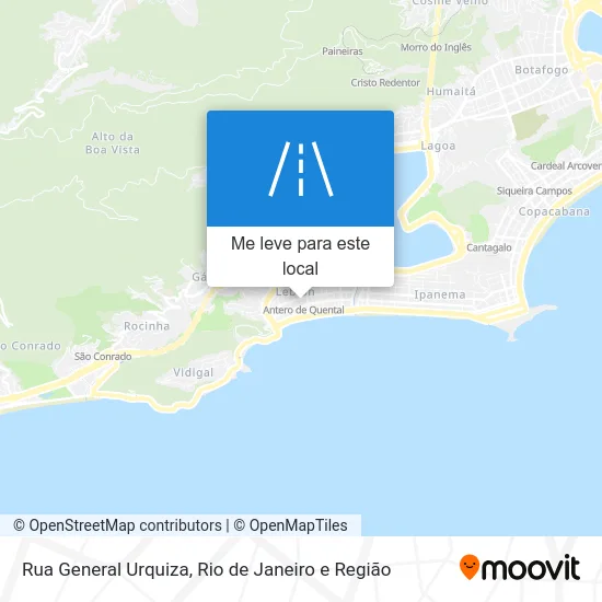 Rua General Urquiza mapa