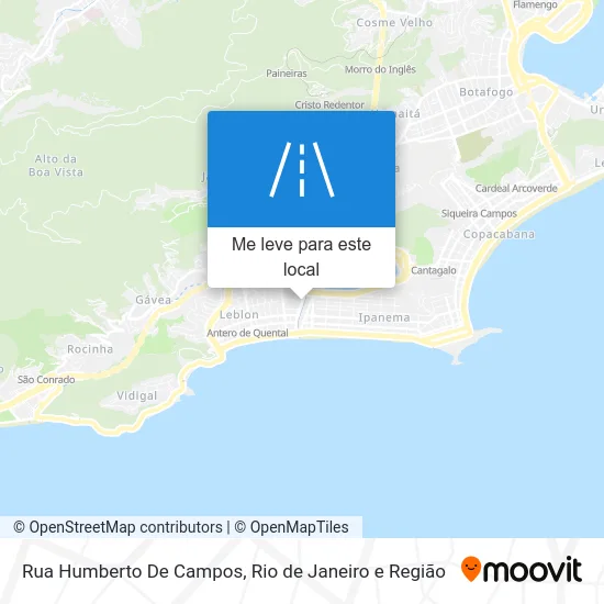 Rua Humberto De Campos mapa