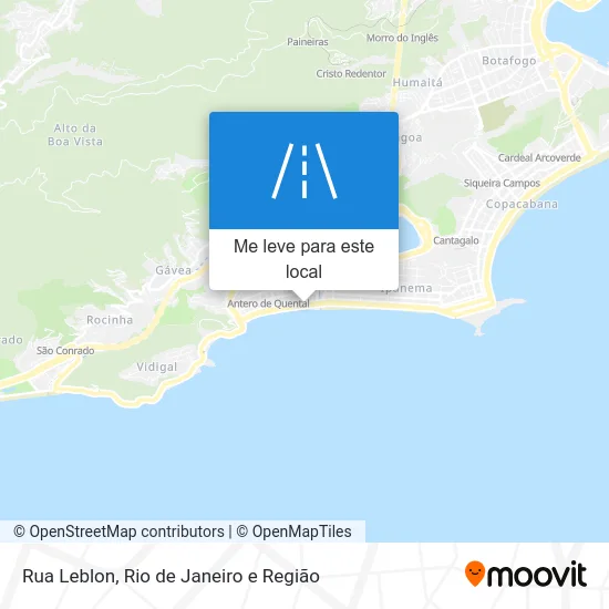 Rua Leblon mapa