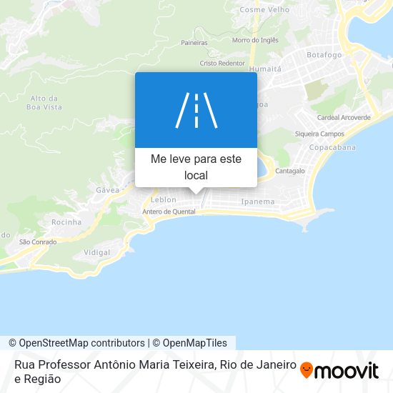Rua Professor Antônio Maria Teixeira mapa