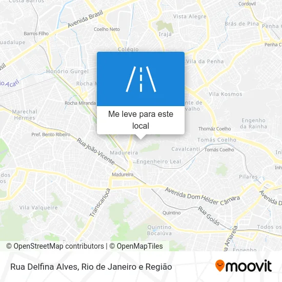 Rua Delfina Alves mapa