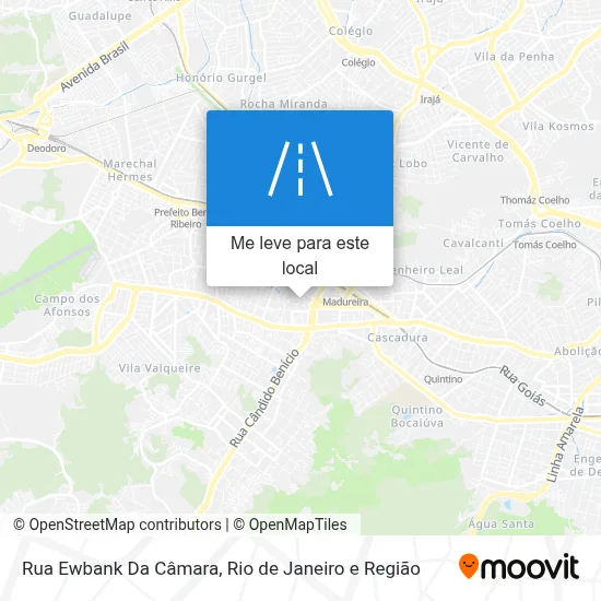 Rua Ewbank Da Câmara mapa