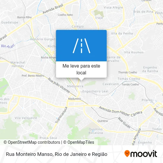 Rua Monteiro Manso mapa