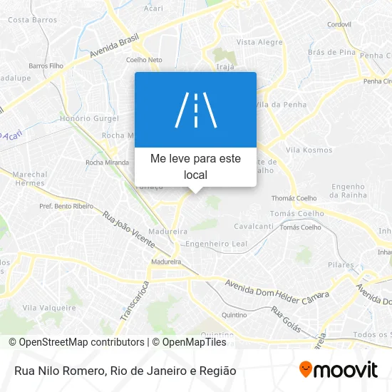 Rua Nilo Romero mapa