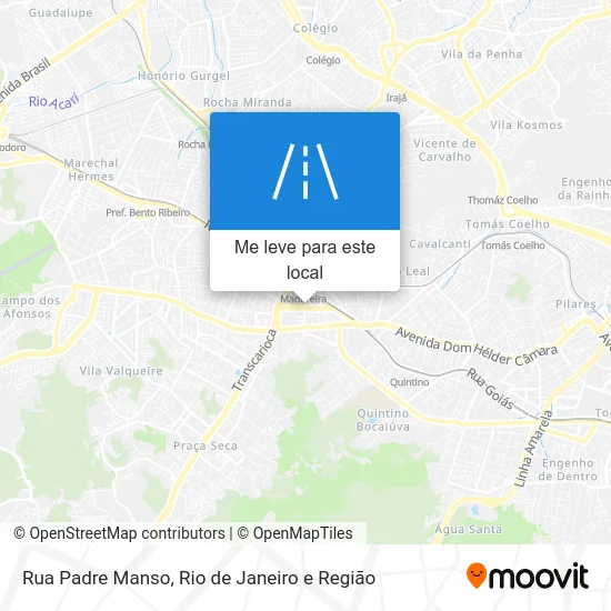 Rua Padre Manso mapa