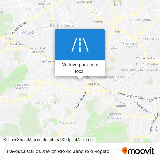 Travessa Carlos Xavier mapa