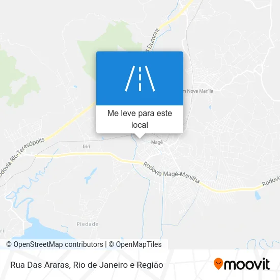 Rua Das Araras mapa
