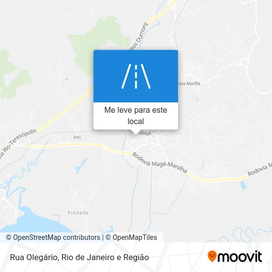 Rua Olegário mapa