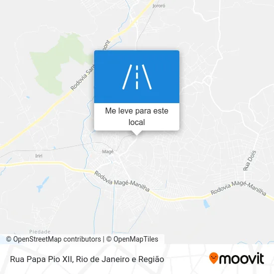 Rua Papa Pio XII mapa