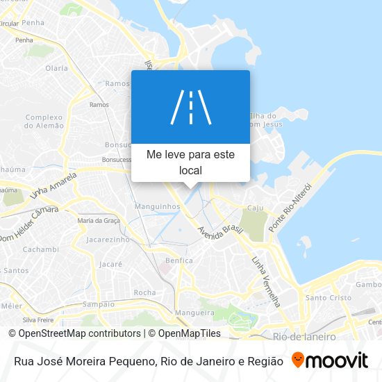 Rua José Moreira Pequeno mapa
