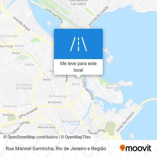 Rua Manoel Garrincha mapa