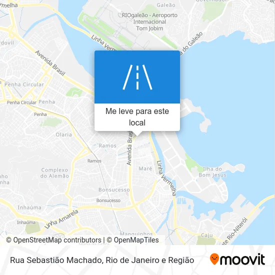 Rua Sebastião Machado mapa