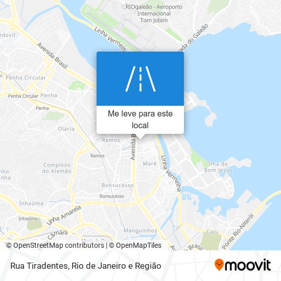 Rua Tiradentes mapa