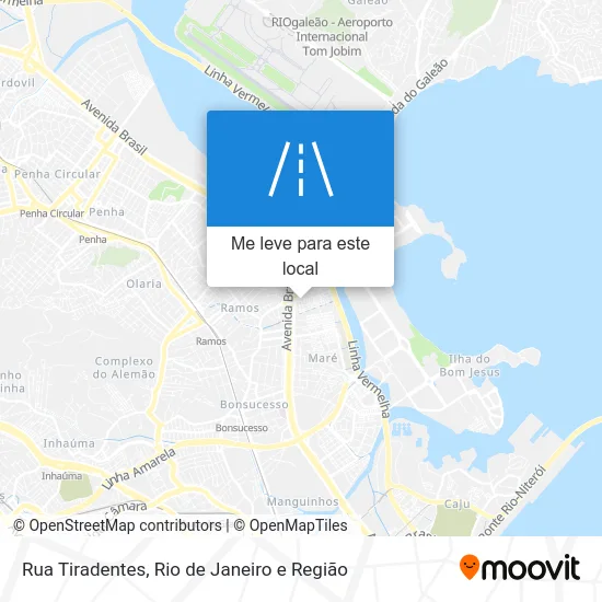 Rua Tiradentes mapa