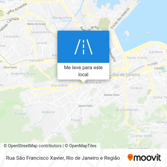 Rua São Francisco Xavier mapa