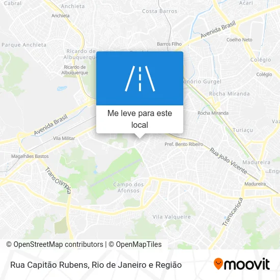 Rua Capitão Rubens mapa