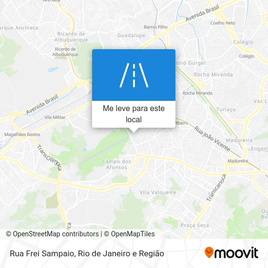 Rua Frei Sampaio mapa