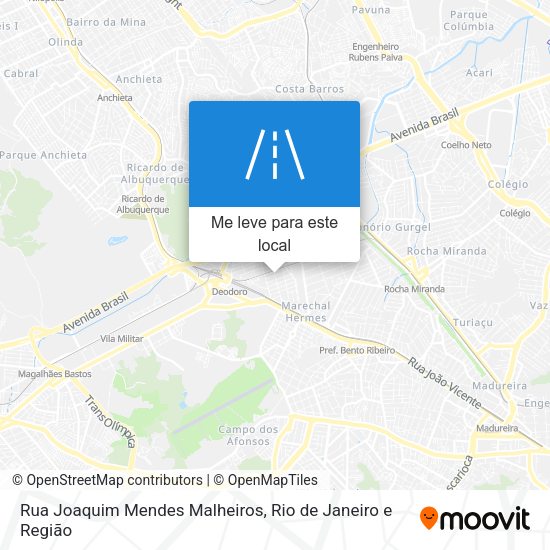 Rua Joaquim Mendes Malheiros mapa
