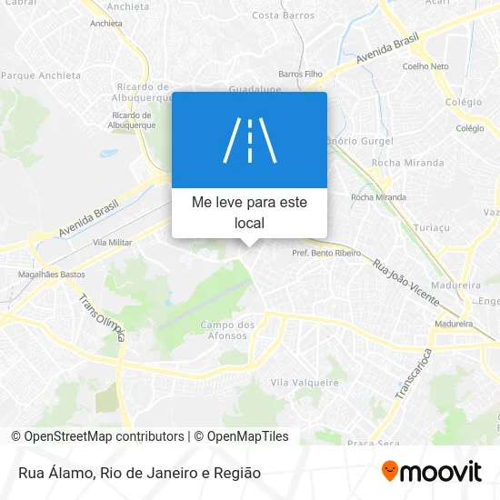 Rua Álamo mapa