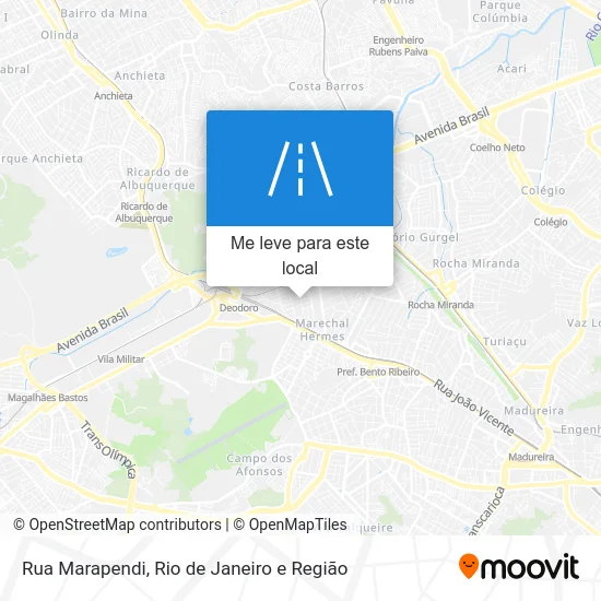 Rua Marapendi mapa
