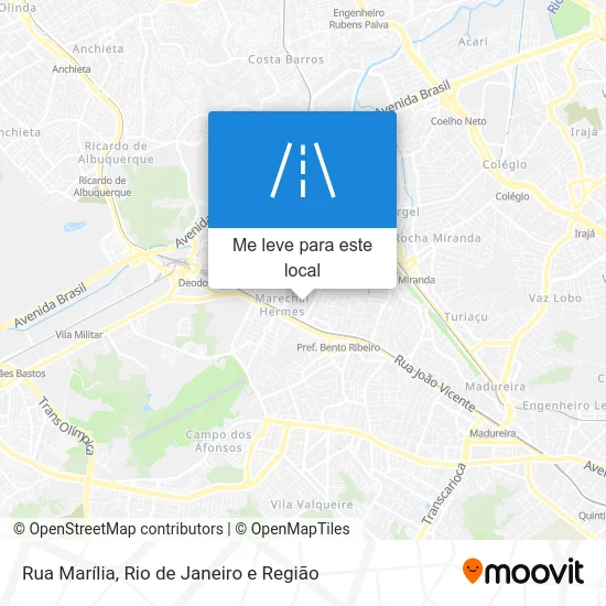 Rua Marília mapa