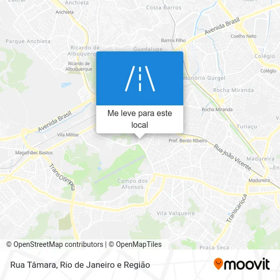 Rua Tâmara mapa