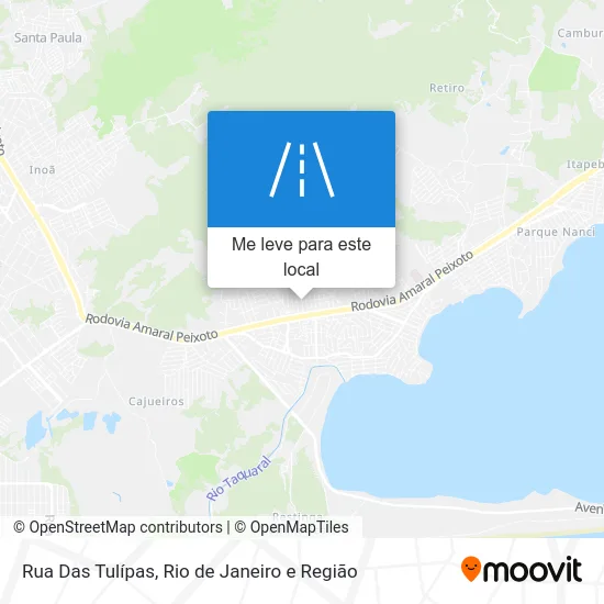 Rua Das Tulípas mapa