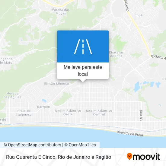 Rua Quarenta E Cinco mapa
