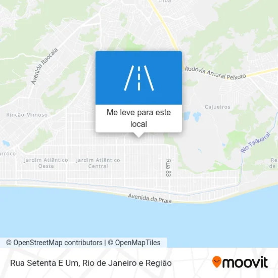 Rua Setenta E Um mapa