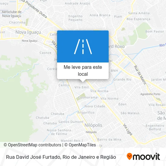 Rua David José Furtado mapa