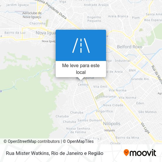 Rua Mister Watkins mapa