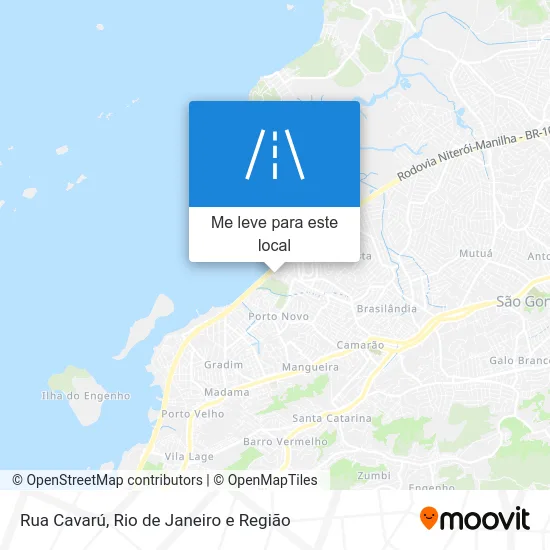 Rua Cavarú mapa