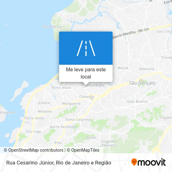 Rua Cesarino Júnior mapa