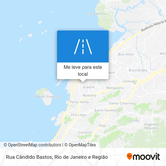 Rua Cândido Bastos mapa