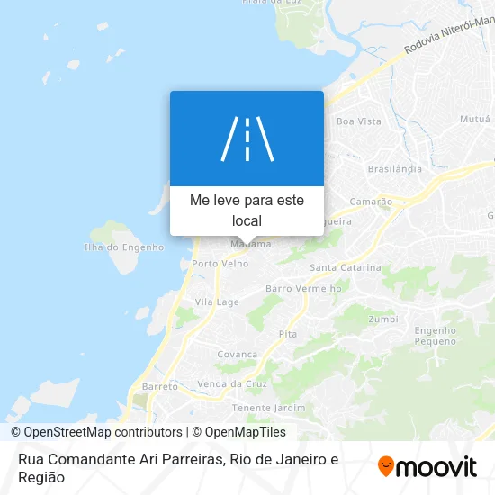 Rua Comandante Ari Parreiras mapa