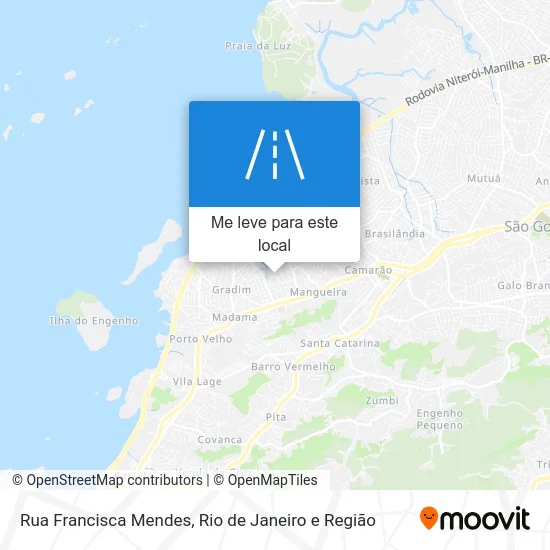 Rua Francisca Mendes mapa