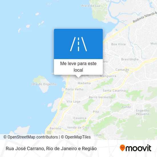 Rua José Carrano mapa