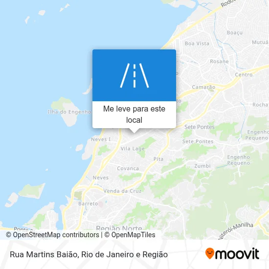 Rua Martins Baião mapa