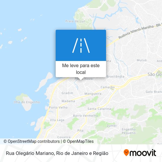 Rua Olegário Mariano mapa