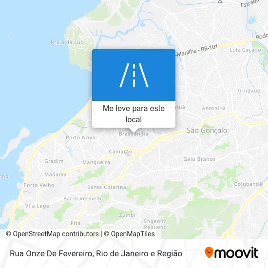 Rua Onze De Fevereiro mapa