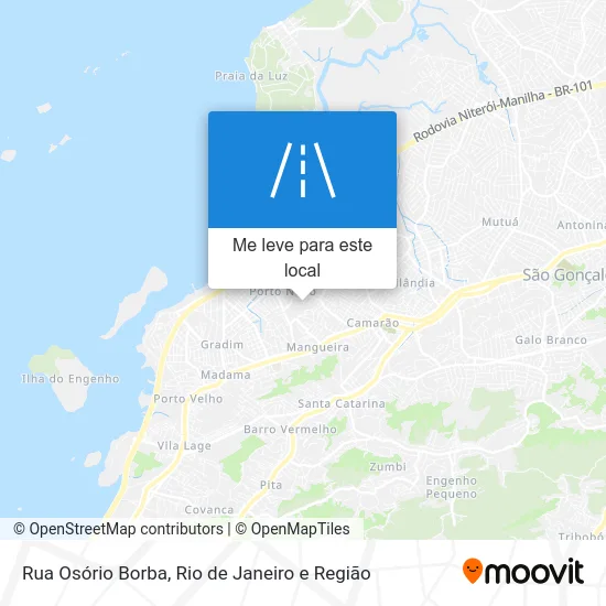 Rua Osório Borba mapa