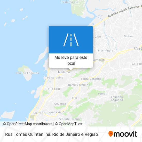 Rua Tomás Quintanilha mapa