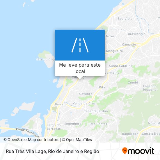 Rua Três Vila Lage mapa