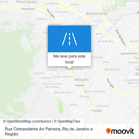 Rua Comandante Ari Parreira mapa